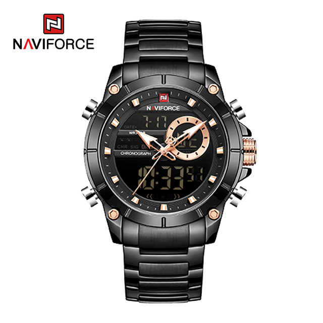 Relógio Masculino Naviforce NF9163 Quartzo A Prova D'Água - Oferta Válida Apenas Hoje