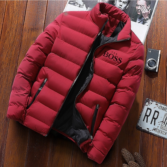 Jaqueta Masculina Casual Boss Puffer vermelha