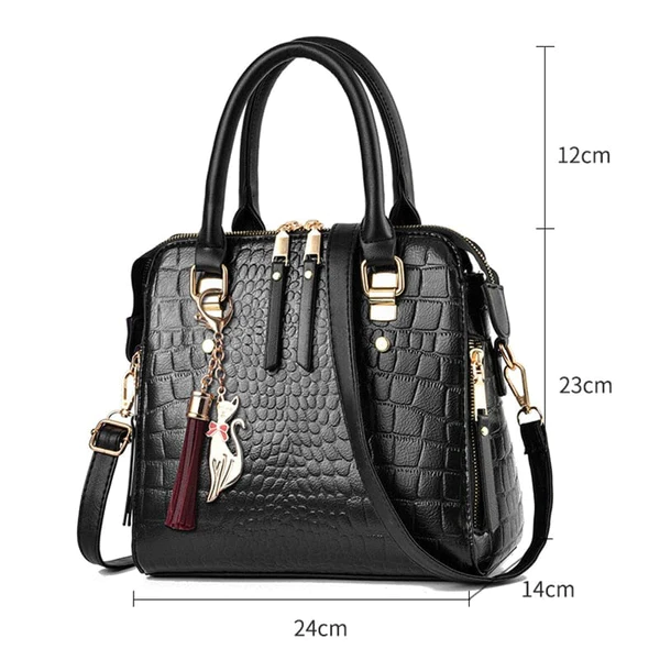 dimensões da bolsa couro golden crocodilo