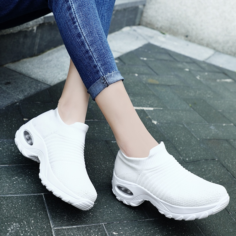 tenis para caminhada ortopedico feminino run 360 branco