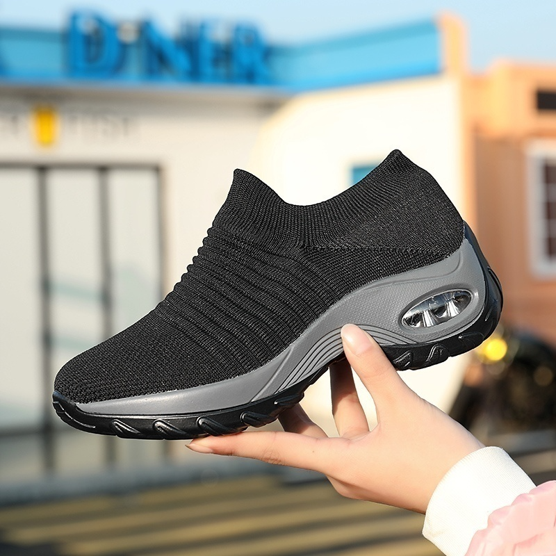 tenis para caminhada ortopedico feminino run 360 preto