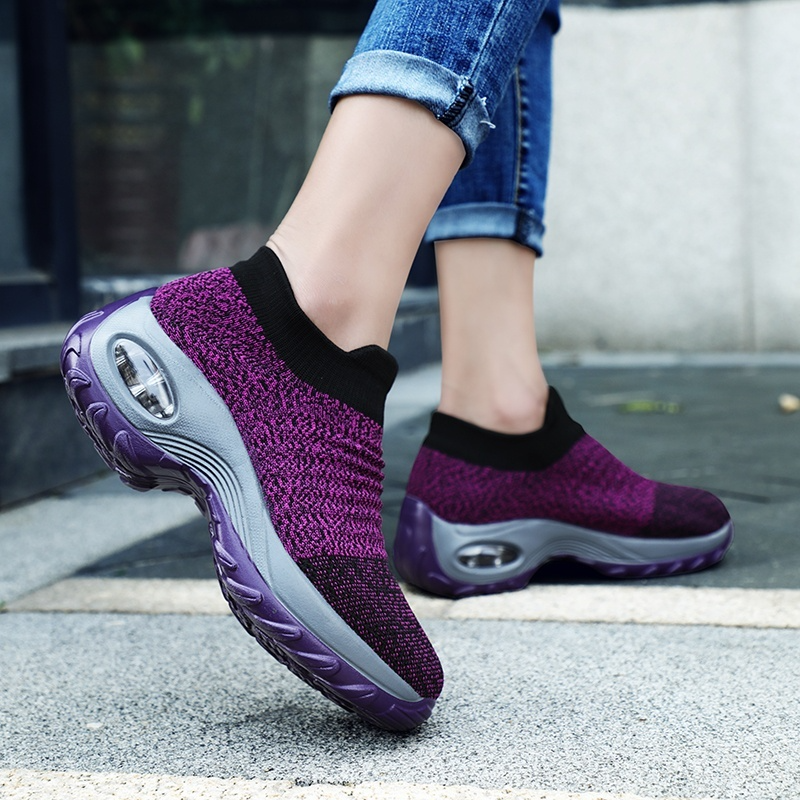 tenis para caminhada ortopedico feminino run 360 roxo