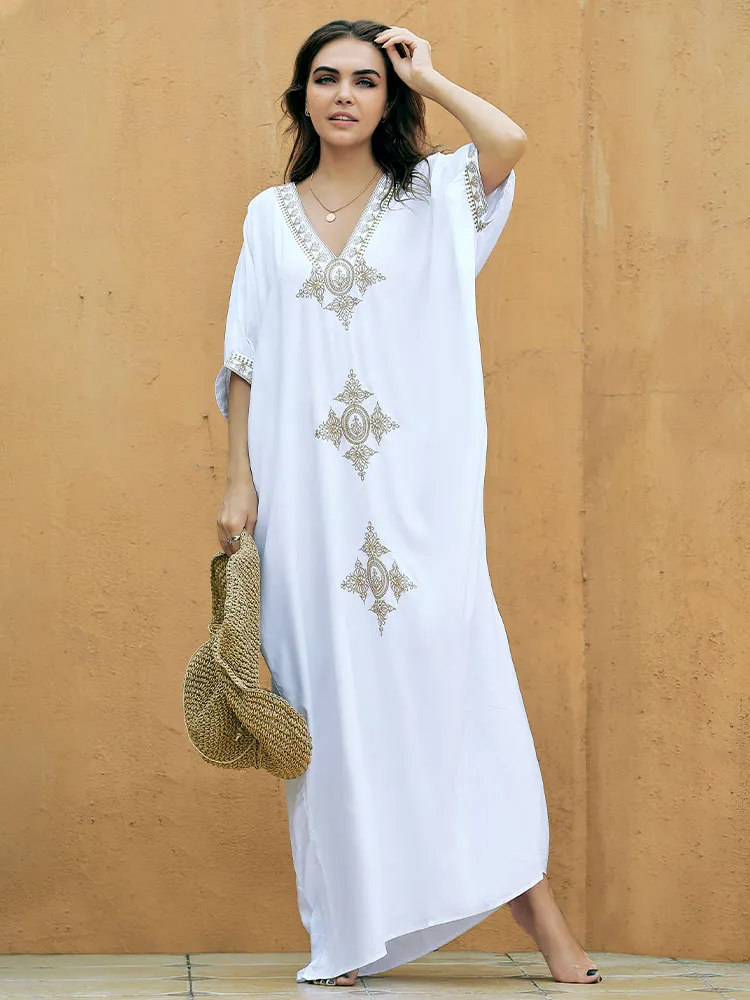 Vestido Longo Capri Luxuoso Longo Gola V Moderno Festa