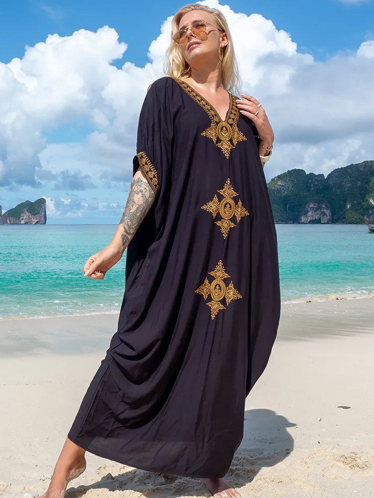 Vestido Longo Capri Luxuoso Longo Gola V Moderno Festa