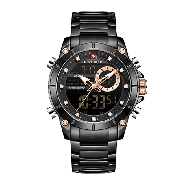 Relógio Masculino Naviforce NF9163 Quartzo A Prova D'Água - Oferta Válida Apenas Hoje